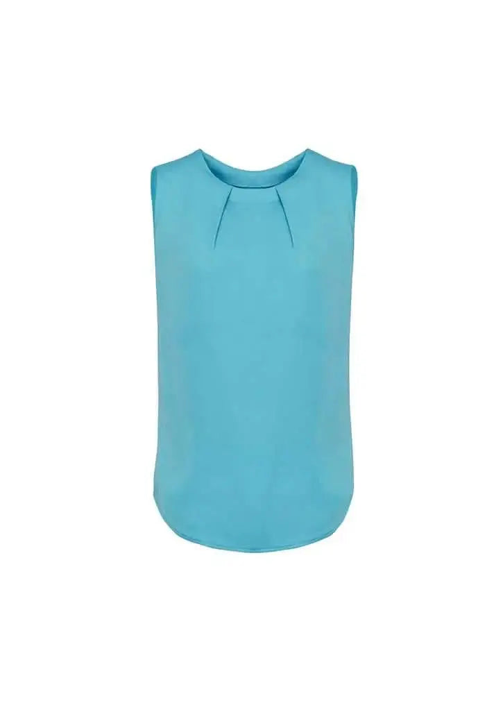 Biz Corporates Estelle Pleat Blouse RB973LN Corporate Wear Biz Corporates 4 Aqua